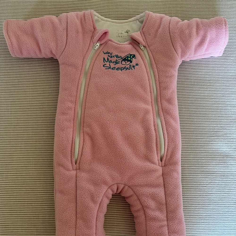 Baby Merlin Magic Sleepsuit Pink-Large